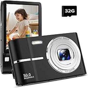 Digital Camera, Autofocus 50MP FHD 1080P Camera for Kids with 16x Zoom Anti Sh